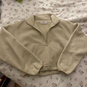 Tna 1/4 polar zip up - tan/cream